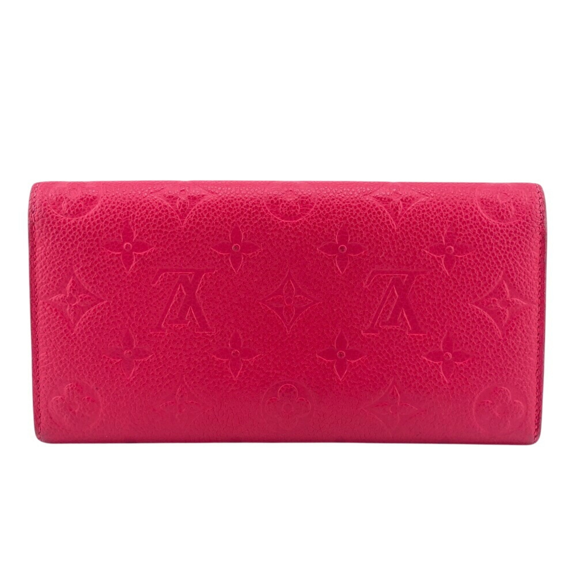 Louis Vuitton Gray Pink Monogram Empreinte Long Wallet (Tri-Fold)