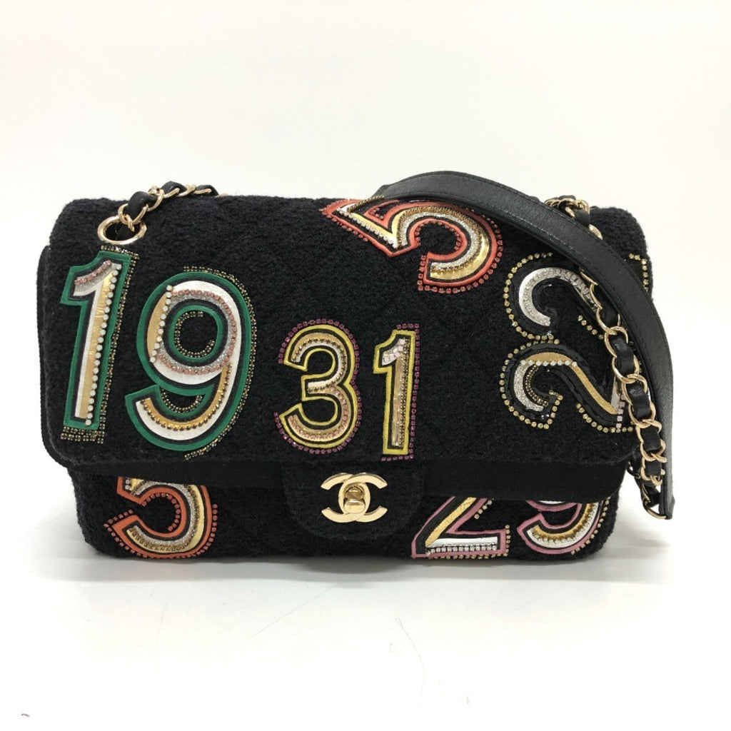 Chanel Black Canvas Shoulder Bag