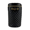 Gucci Black Gold Leather Metal Shoulder Bag (Pre-Owned)
