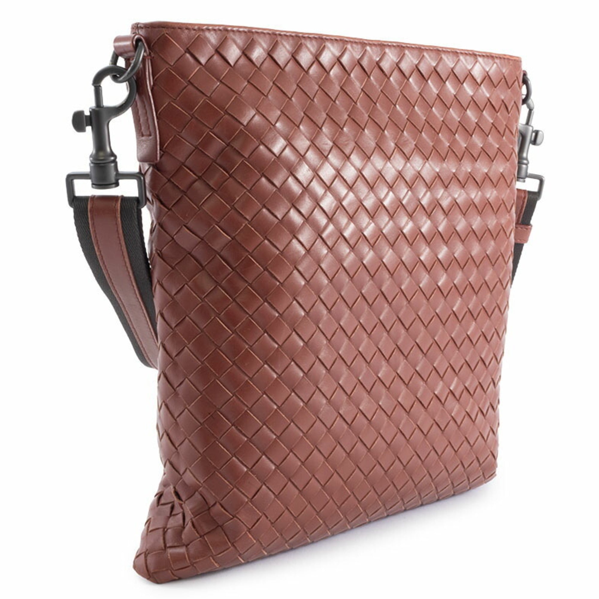 Bottega Veneta Intrecciato Brown Leather Shoulder Bag