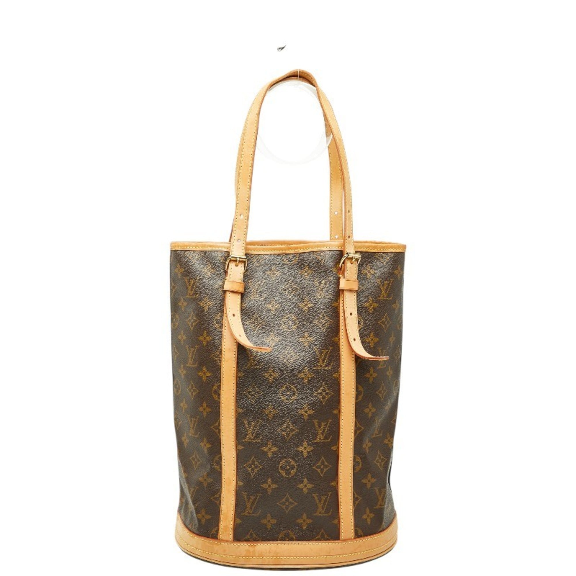 Louis Vuitton Brown Pvc Leather Shoulder Bag Tote Bag