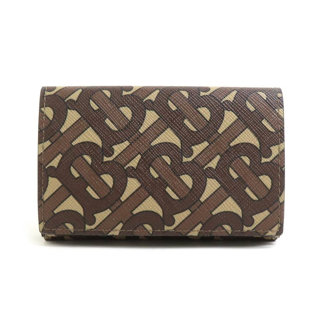 Burberry Brown Coated Canvas Wallet (Tri-Fold)