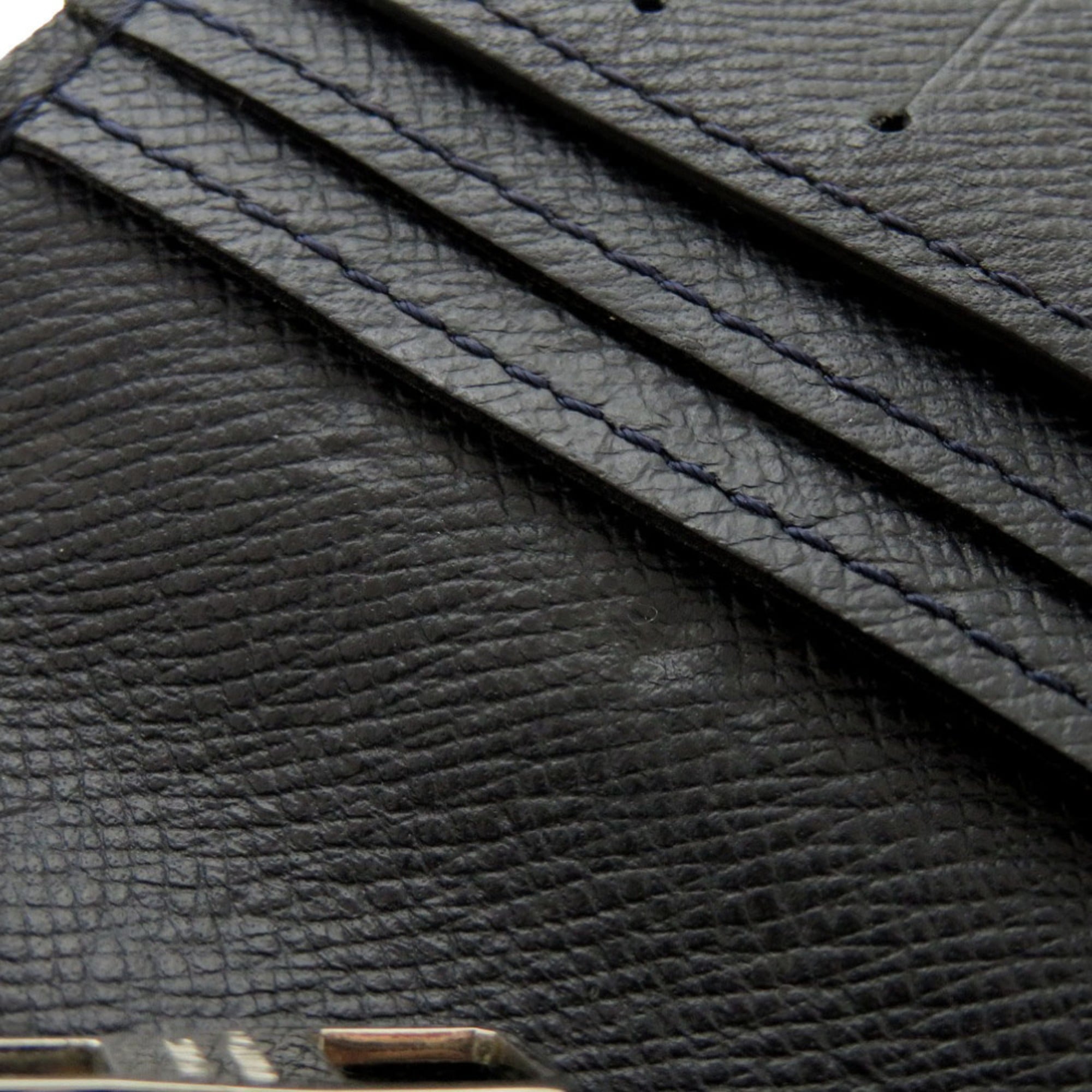 Louis Vuitton Navy Taiga Leather Long Wallet