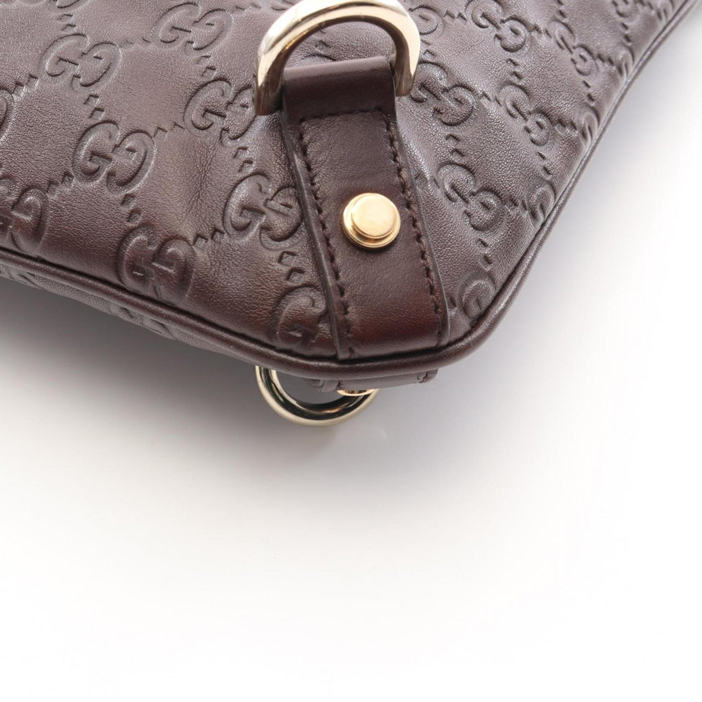 Gucci Brown Leather Handbag Shoulder Bag (Pre-Owned)