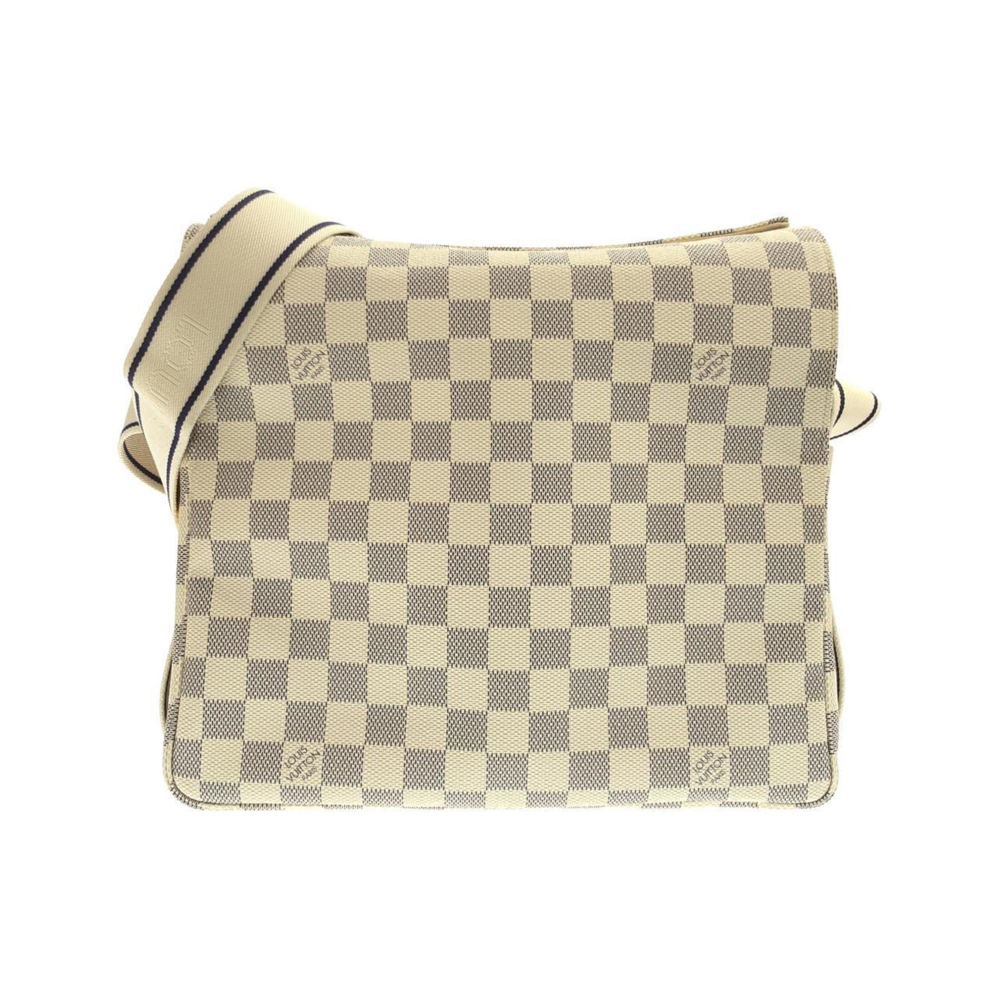 Louis Vuitton Azur White Coated Canvas Shoulder Bag
