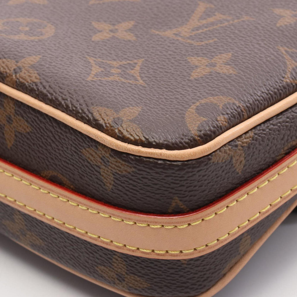 Louis Vuitton Brown Monogram Coated Canvas Leather Shoulder Bag