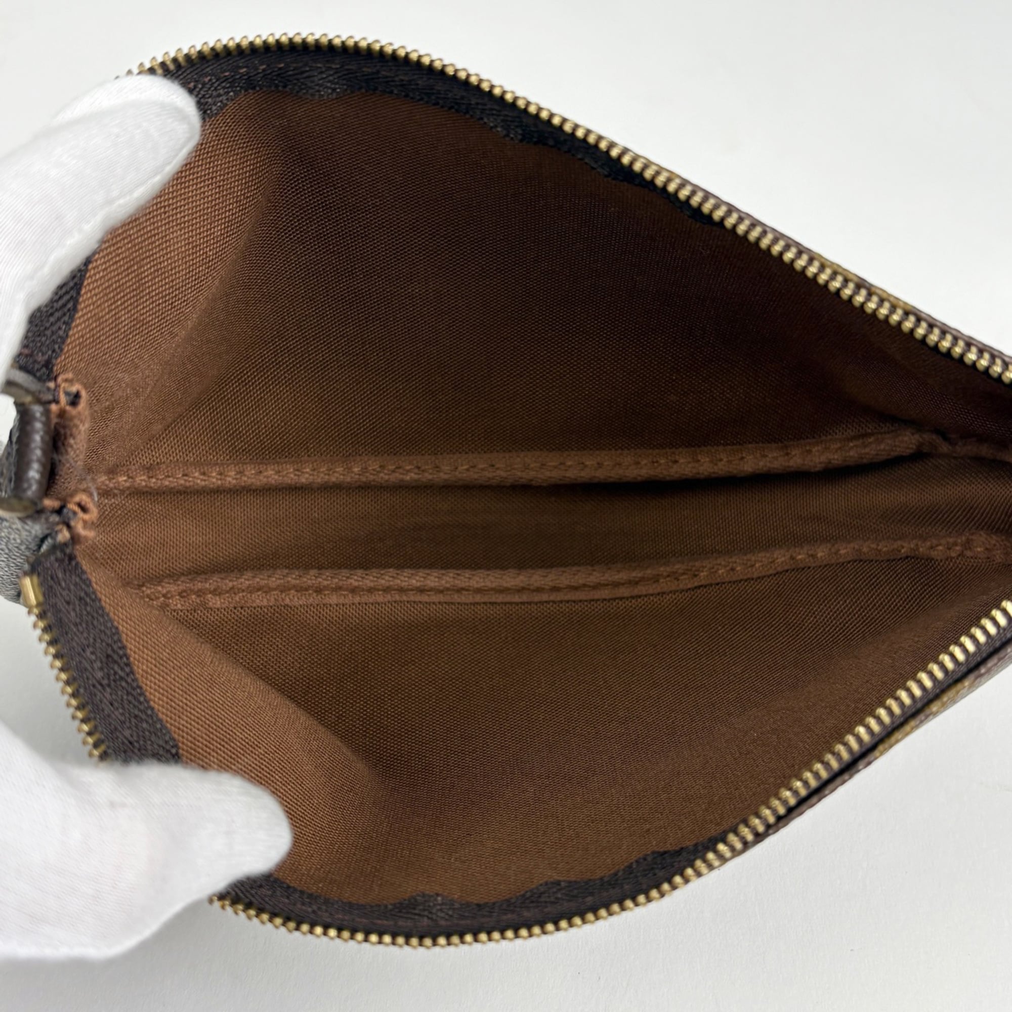 Louis Vuitton Brown Monogram Pochette Pouch