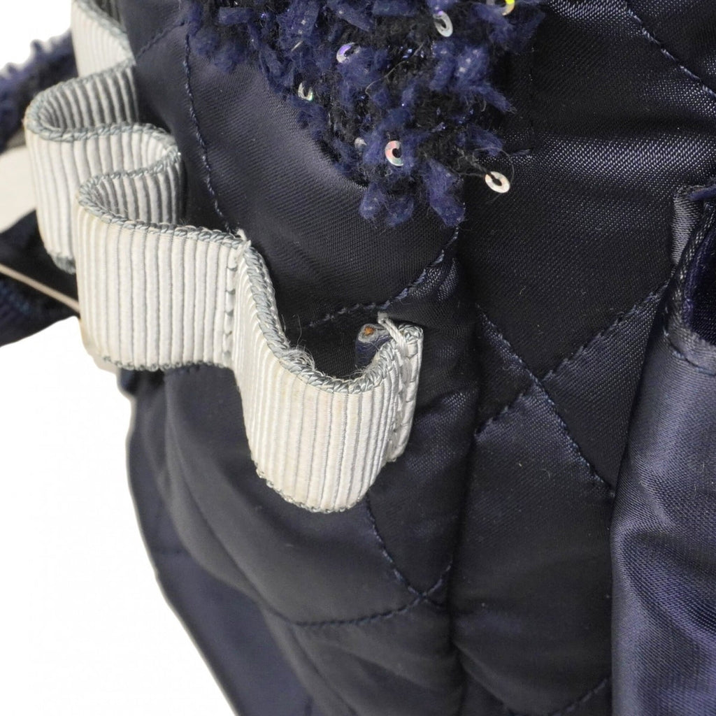 Chanel Navy Nylon Tweed Backpack