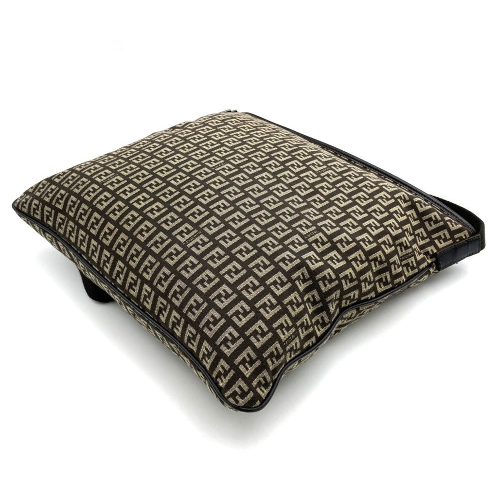 Fendi Brown Canvas Shoulder Bag