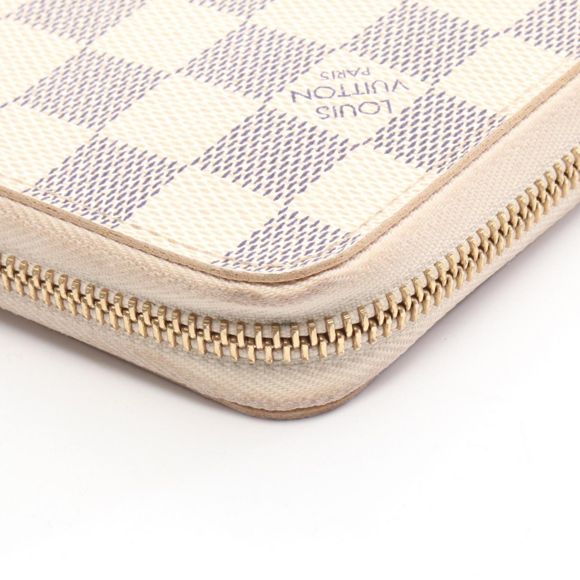 Louis Vuitton Damier Azur White Coated Canvas Long Wallet