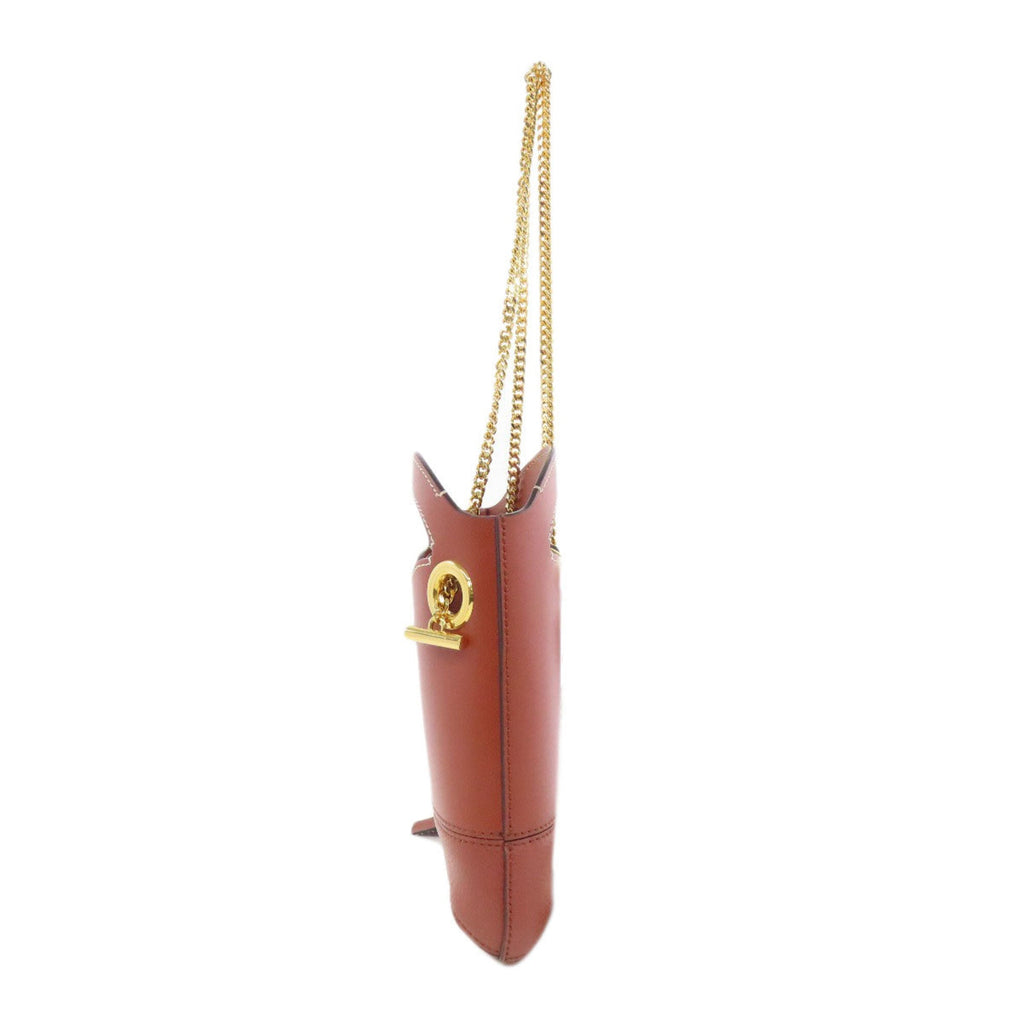 Chloé Brown Red Brown Leather Shoulder Bag (Pre-Owned)