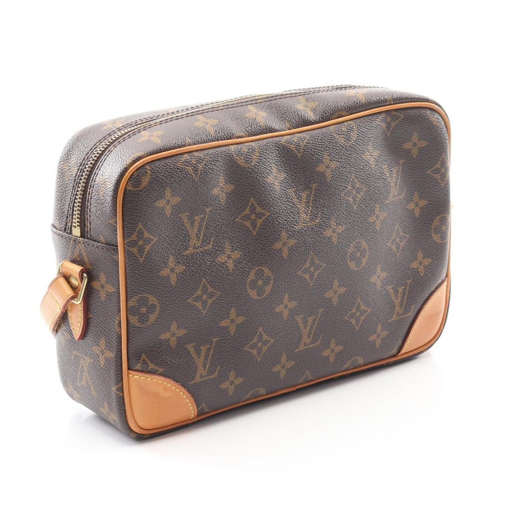 Louis Vuitton Monogram Brown Coated Canvas Leather Shoulder Bag