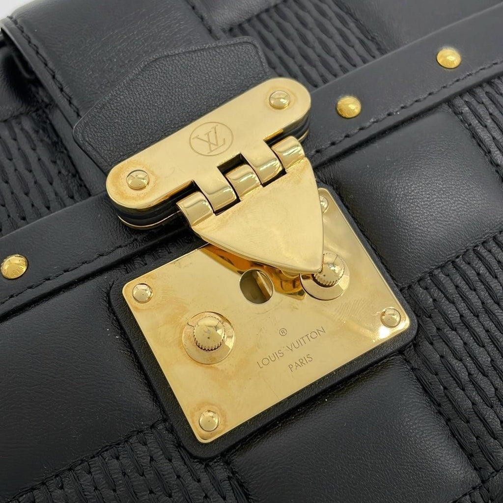 Louis Vuitton Black Leather Shoulder Bag