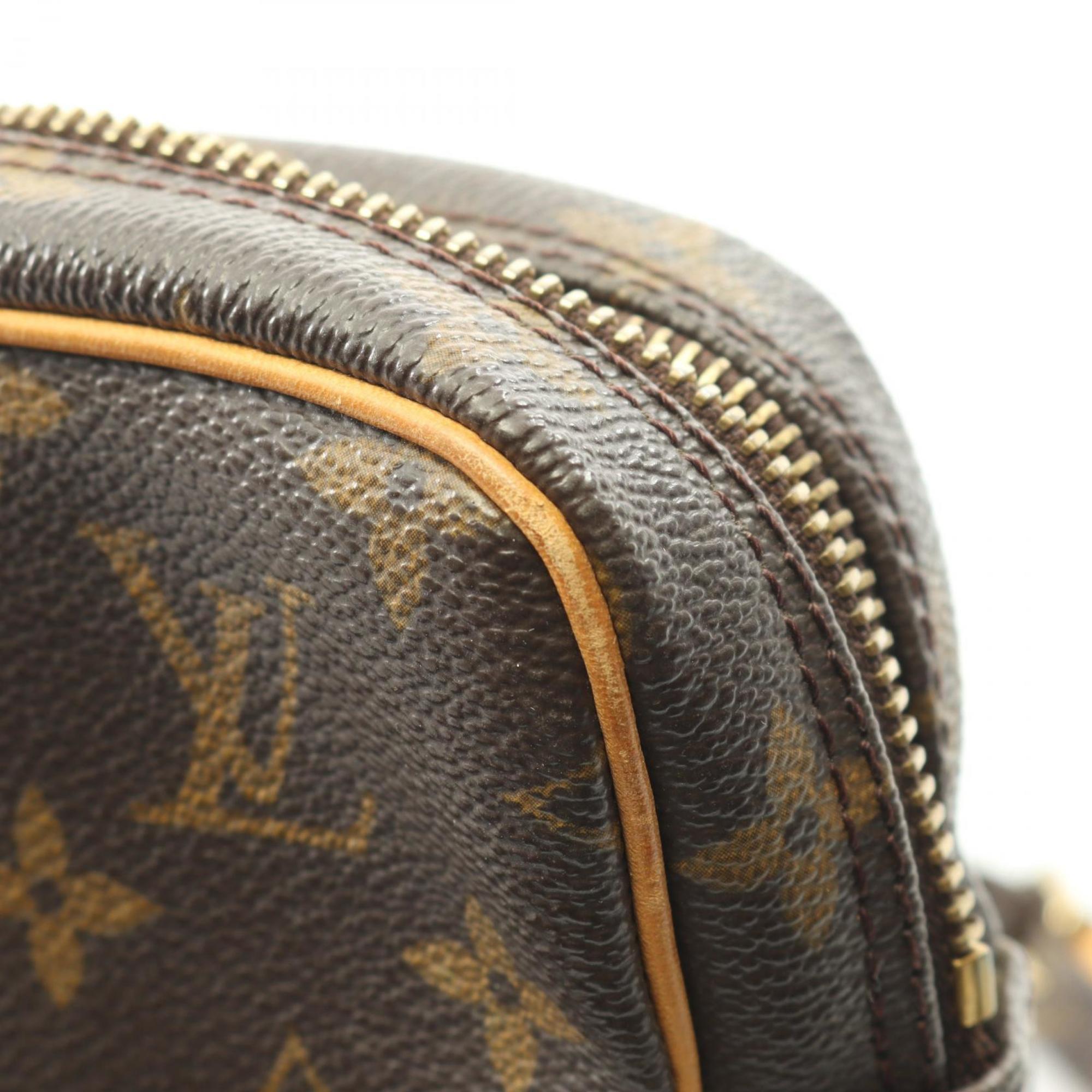Louis Vuitton Brown Monogram Coated Canvas Leather Shoulder Bag