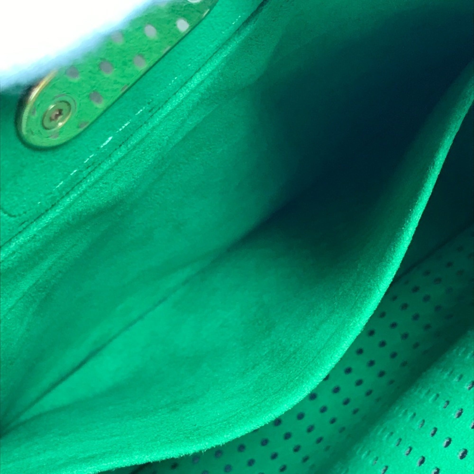 Louis Vuitton Brown Green Monogram Perforated Shoulder Bag