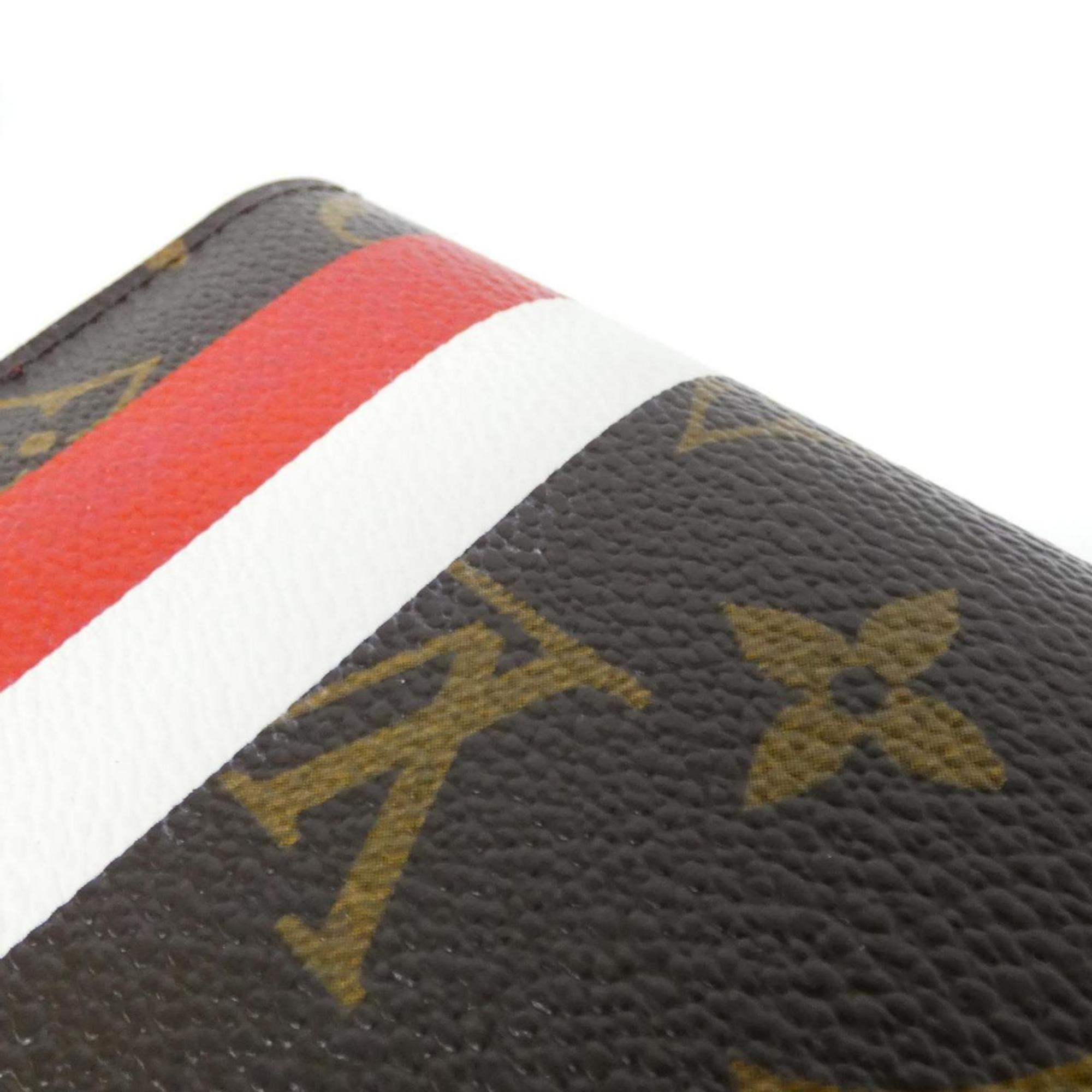 Louis Vuitton Marron Red Color Coated Canvas Long Wallet