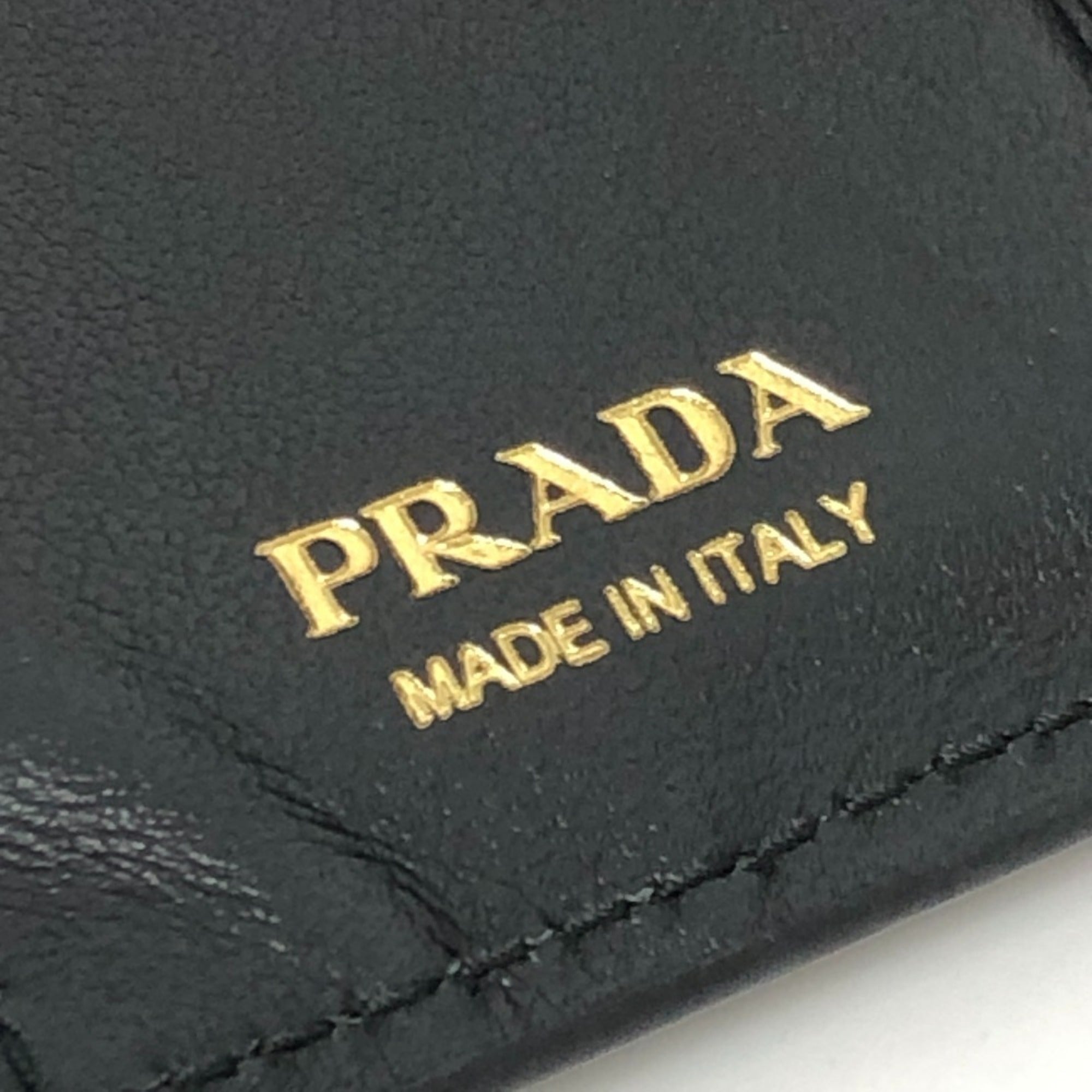 Prada Black Leather Wallet (Bi-Fold)