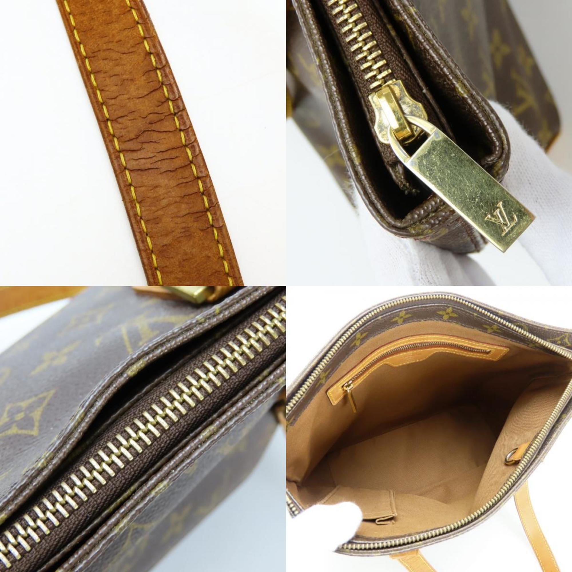 Louis Vuitton Brown Monogram Leather Tote Bag