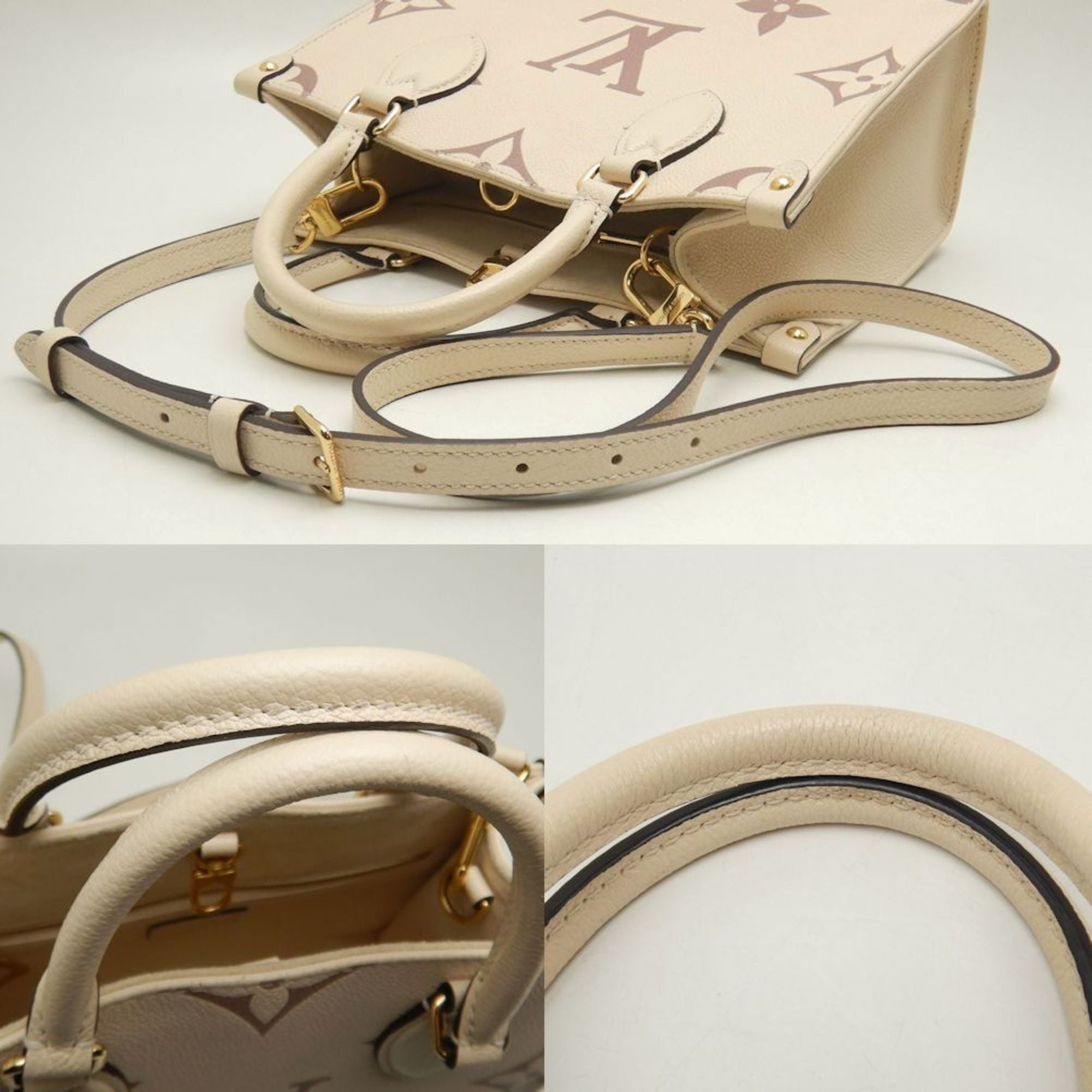 Louis Vuitton Cream Monogram Empreinte Tote Bag