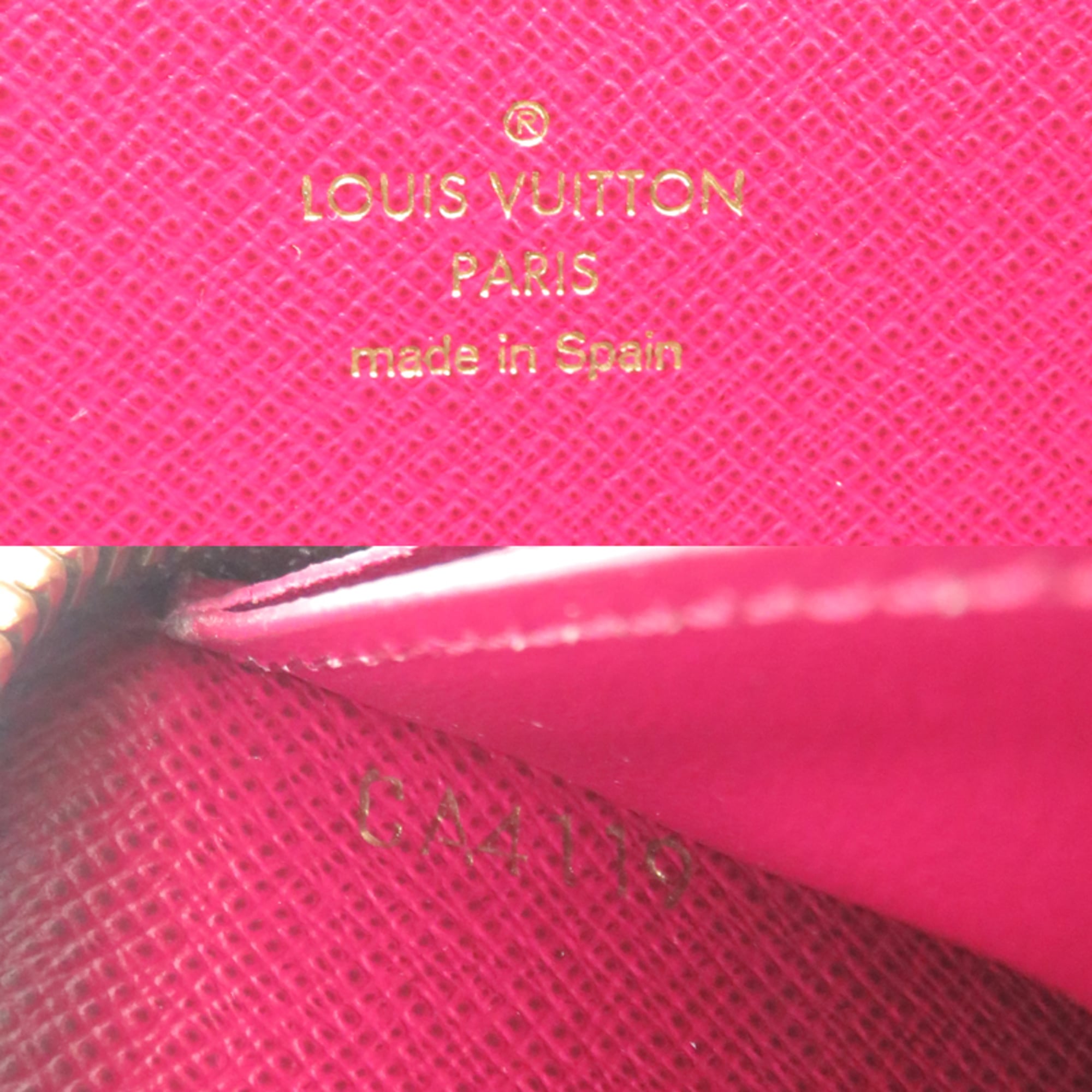 Louis Vuitton Brown Fuchsia Monogram Long Wallet