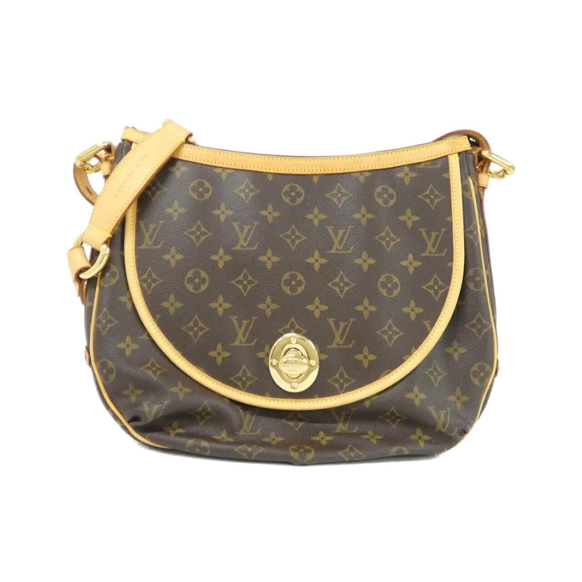 Louis Vuitton Brown Coated Canvas Shoulder Bag