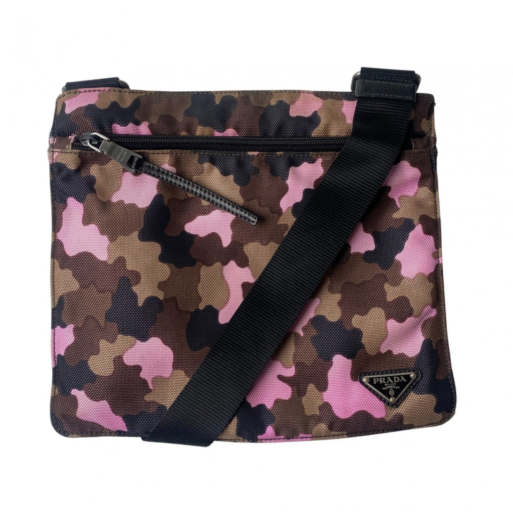 Prada Multi-Color Canvas Pochette Shoulder Bag