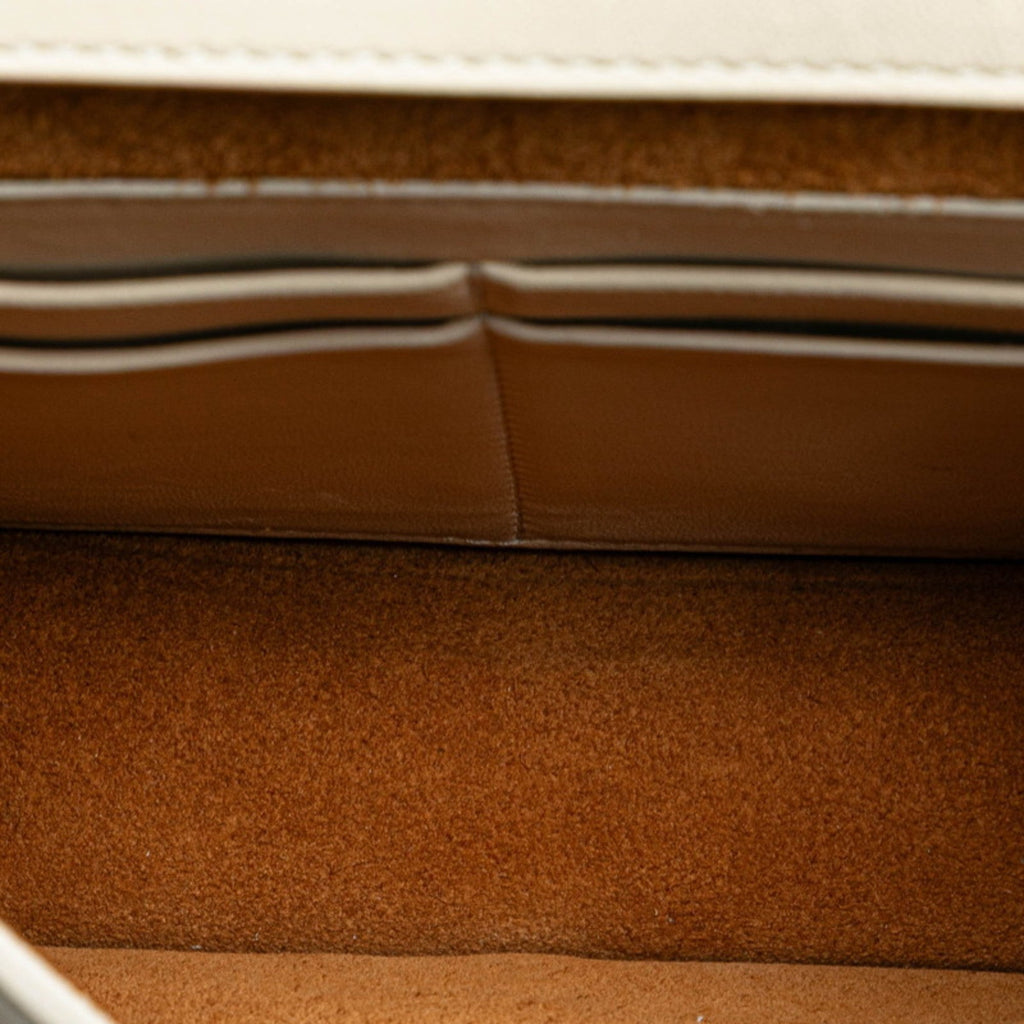 Bottega Veneta Off-White Leather Shoulder Bag