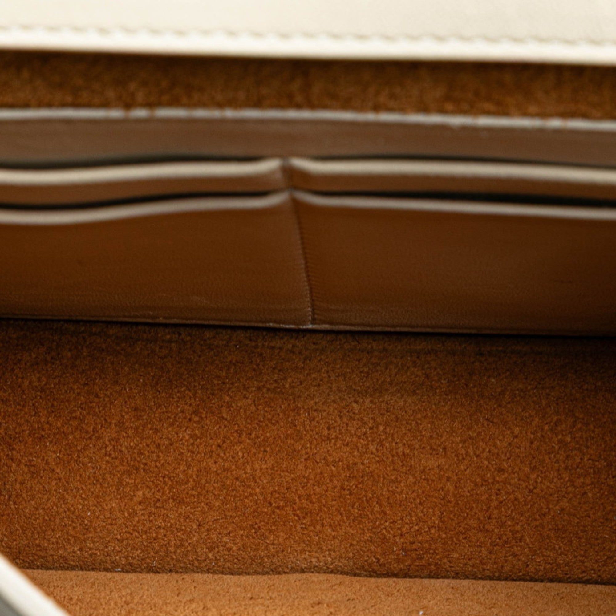 Bottega Veneta Off-White Leather Shoulder Bag