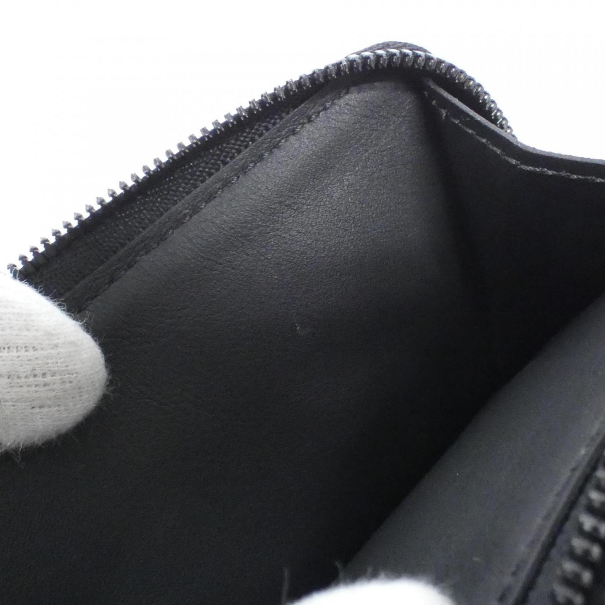 Louis Vuitton Black Leather Wallet (Tri-Fold)