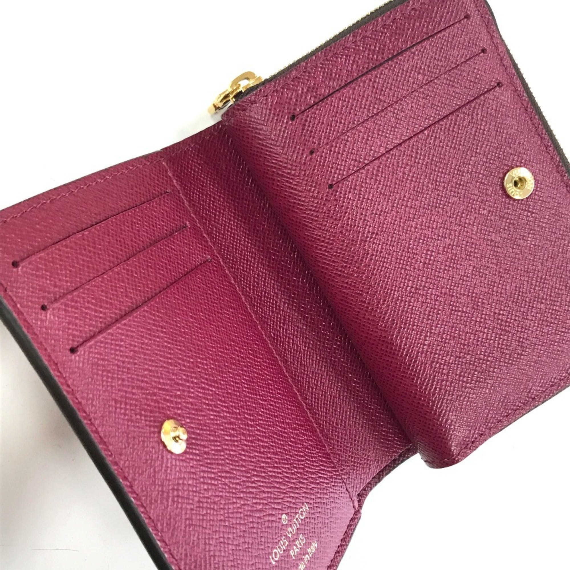 Louis Vuitton Monogram Brown Fuchsia Monogram Wallet