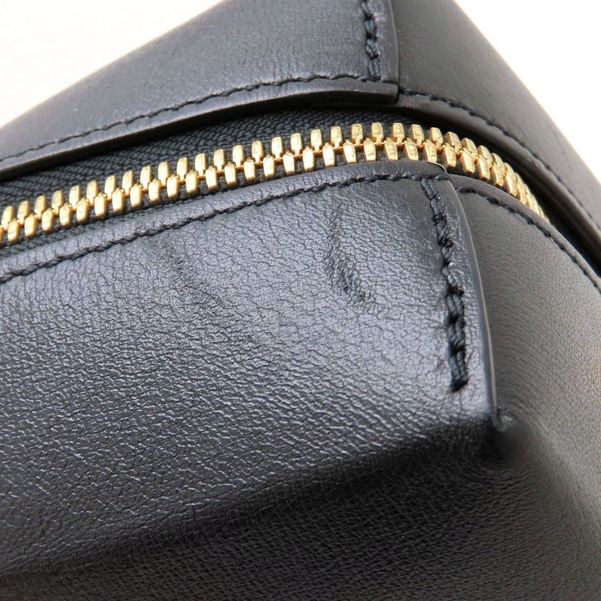 Louis Vuitton Black Brown Canvas Leather Handbag