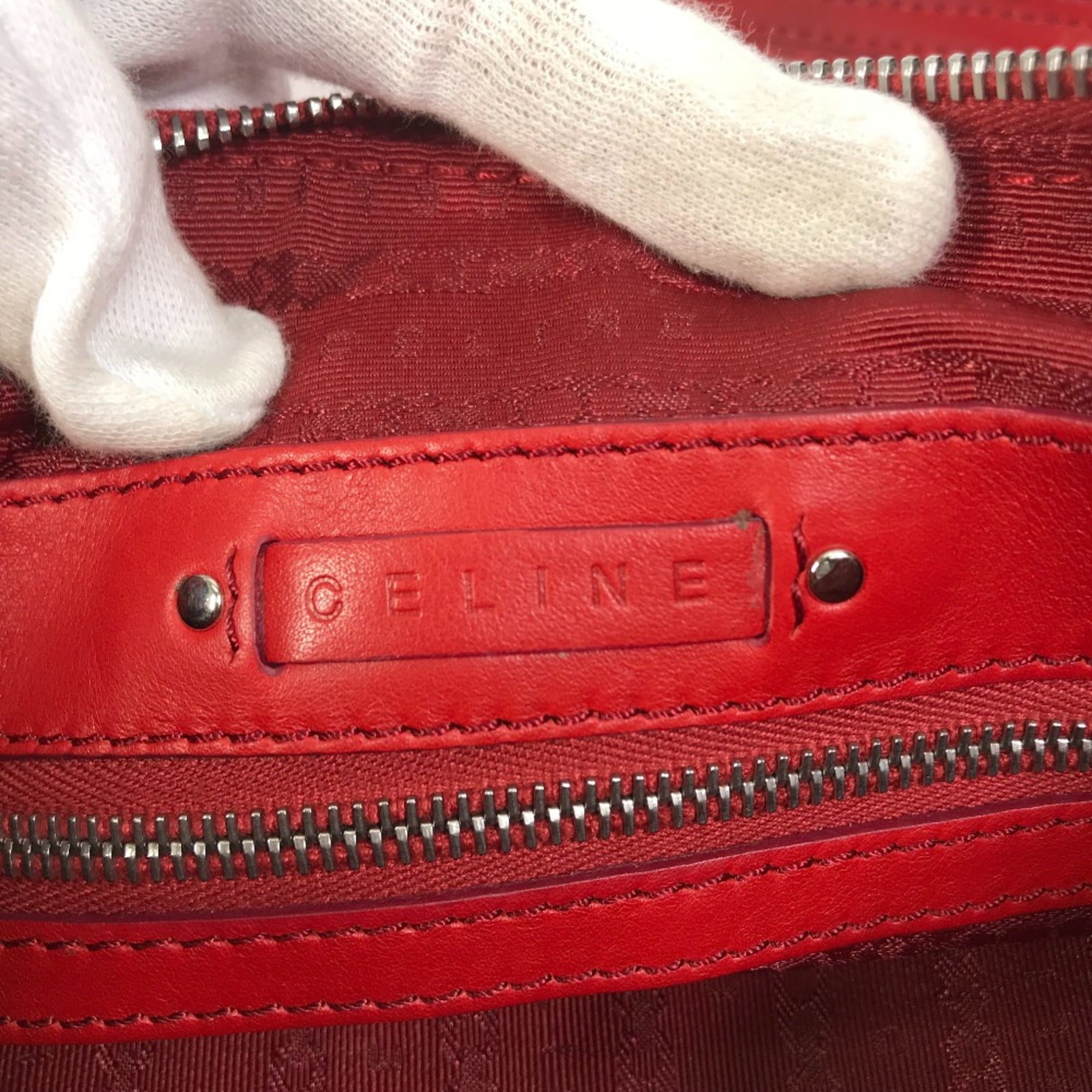 Celine Red Other Boston Bag
