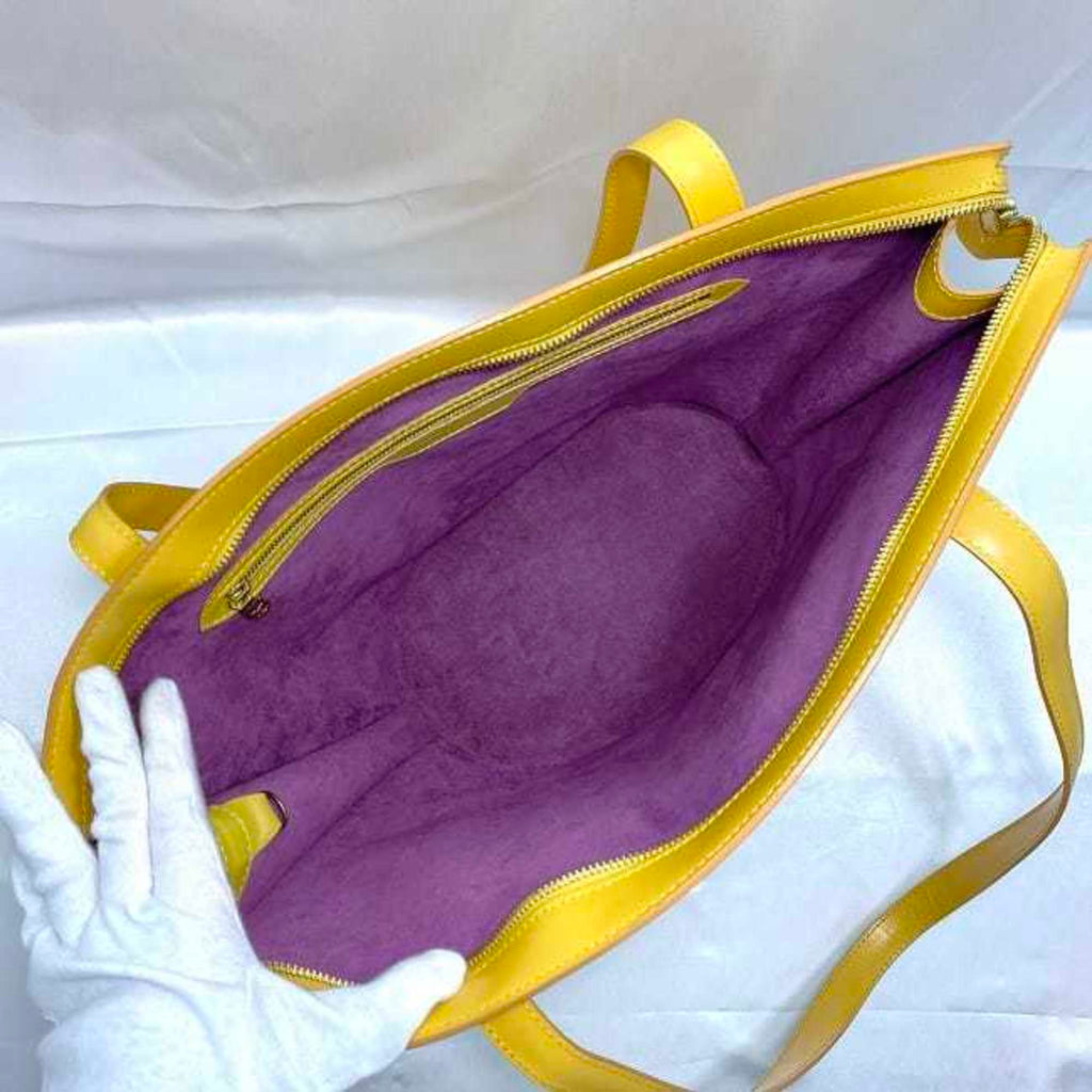 Louis Vuitton Epi Yellow Epi Leather Handbag Tote Bag