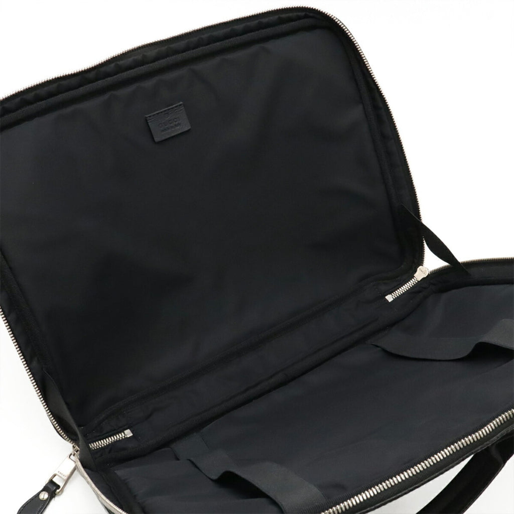 Gucci Black Rubber Leather Laptop Bag (Pre-Owned)