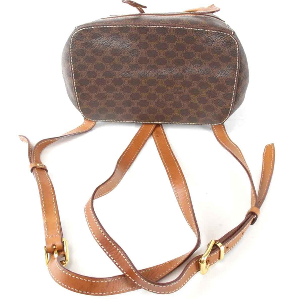 Celine Brown Pvc Leather Backpack