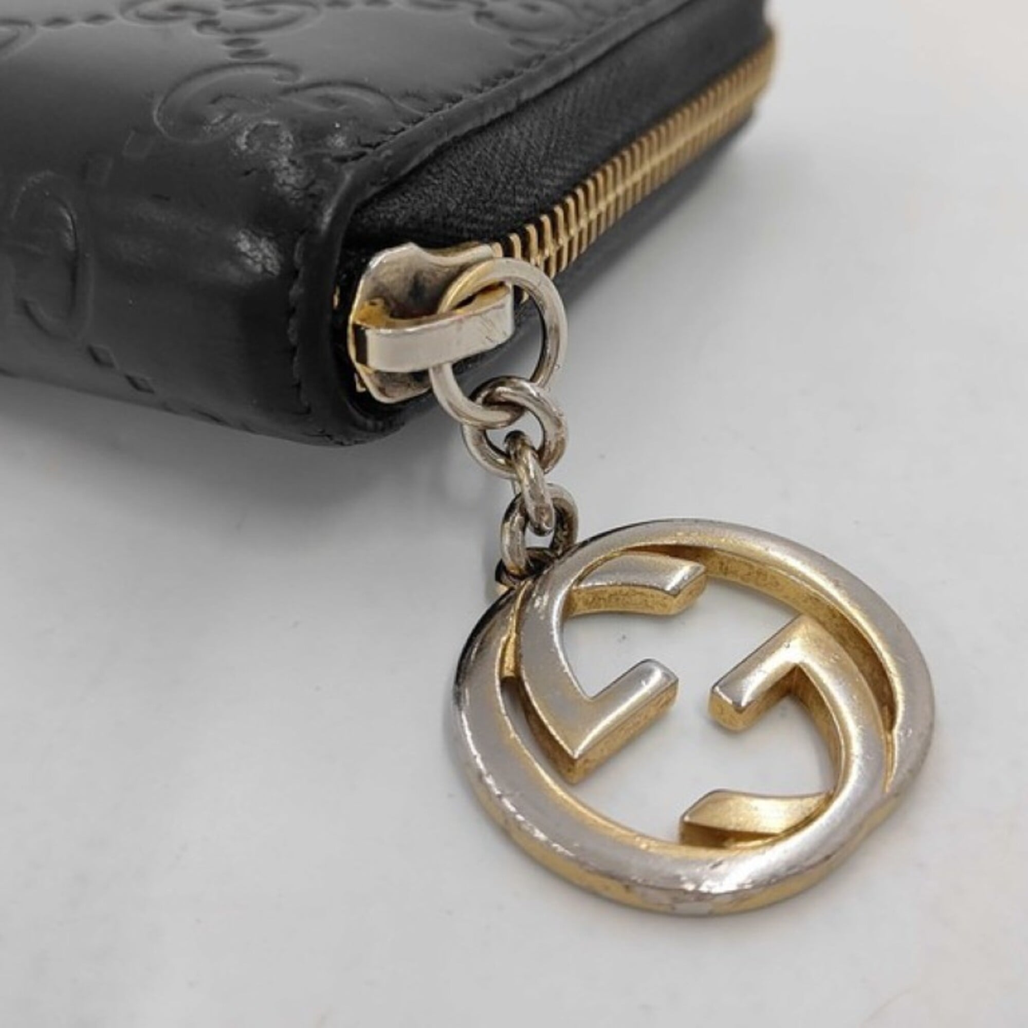 Gucci Black Leather Long Wallet (Bi-Fold) (Pre-Owned)