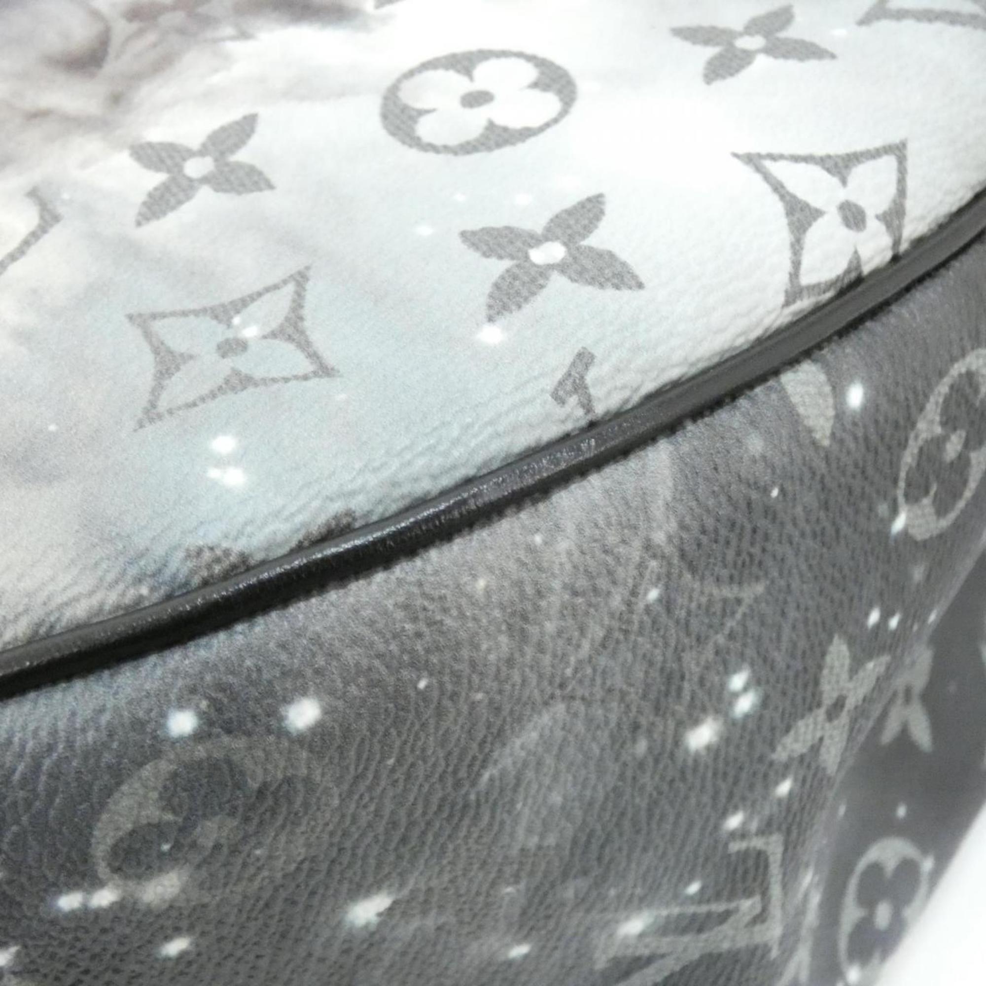Louis Vuitton Black Silver Coated Canvas Shoulder Bag