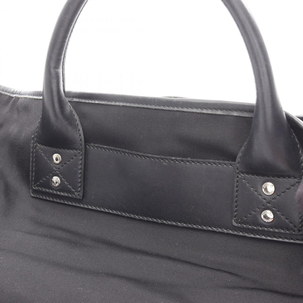 Gucci Black Nylon Leather Handbag Tote Bag (Pre-Owned)