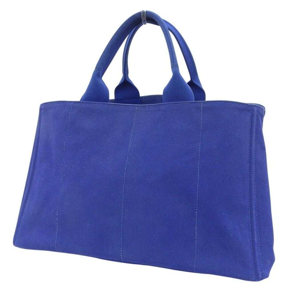 Prada Blue Canvas Handbag Tote Bag