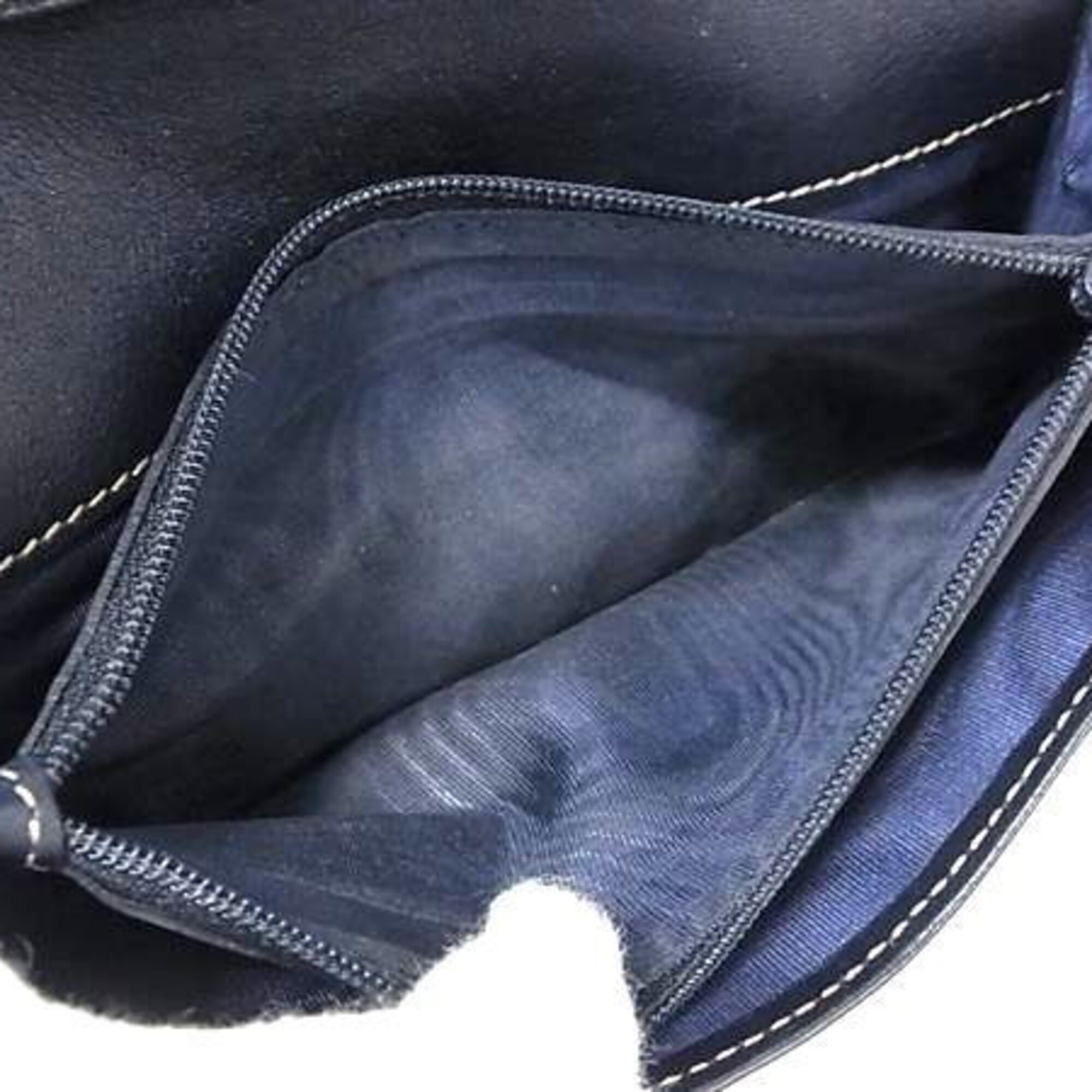 Gucci Brown Navy Gg Supreme Leather Long Wallet (Bi-Fold) (Pre-Owned)