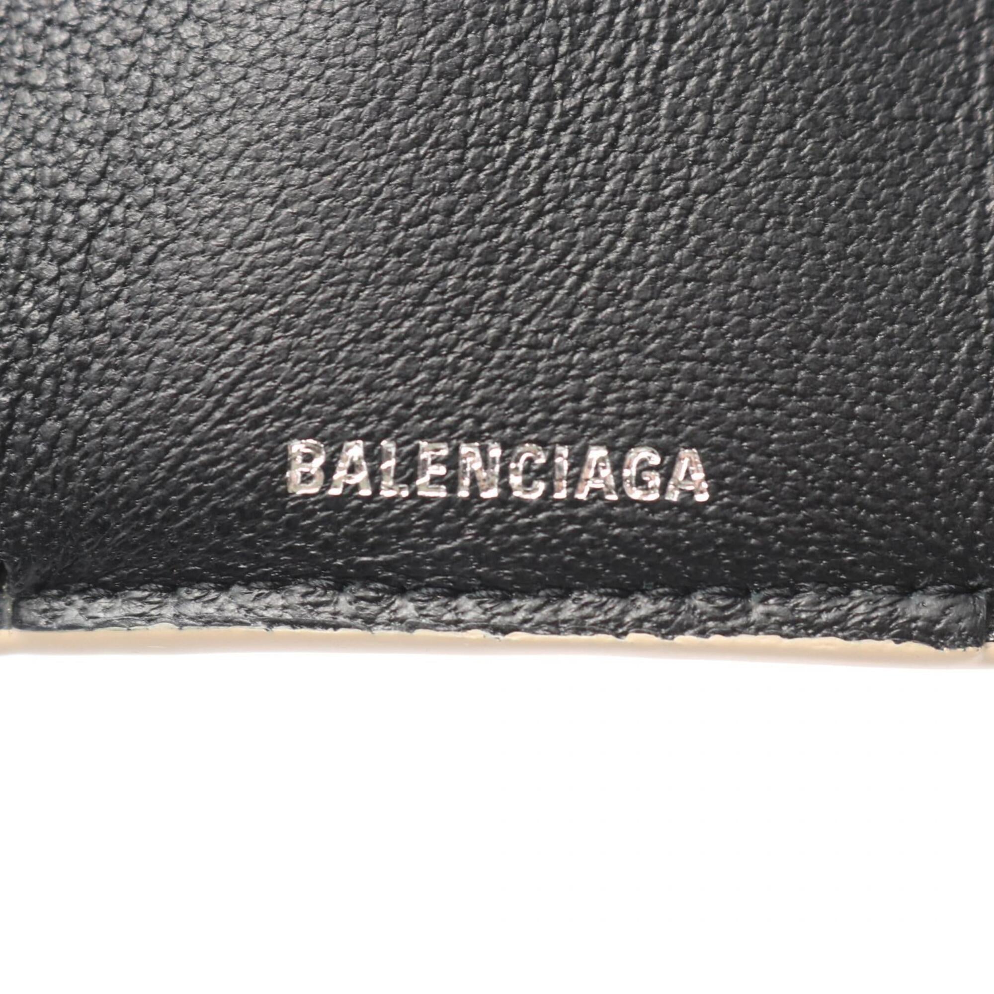 Balenciaga Beige Leather Wallet (Tri-Fold)