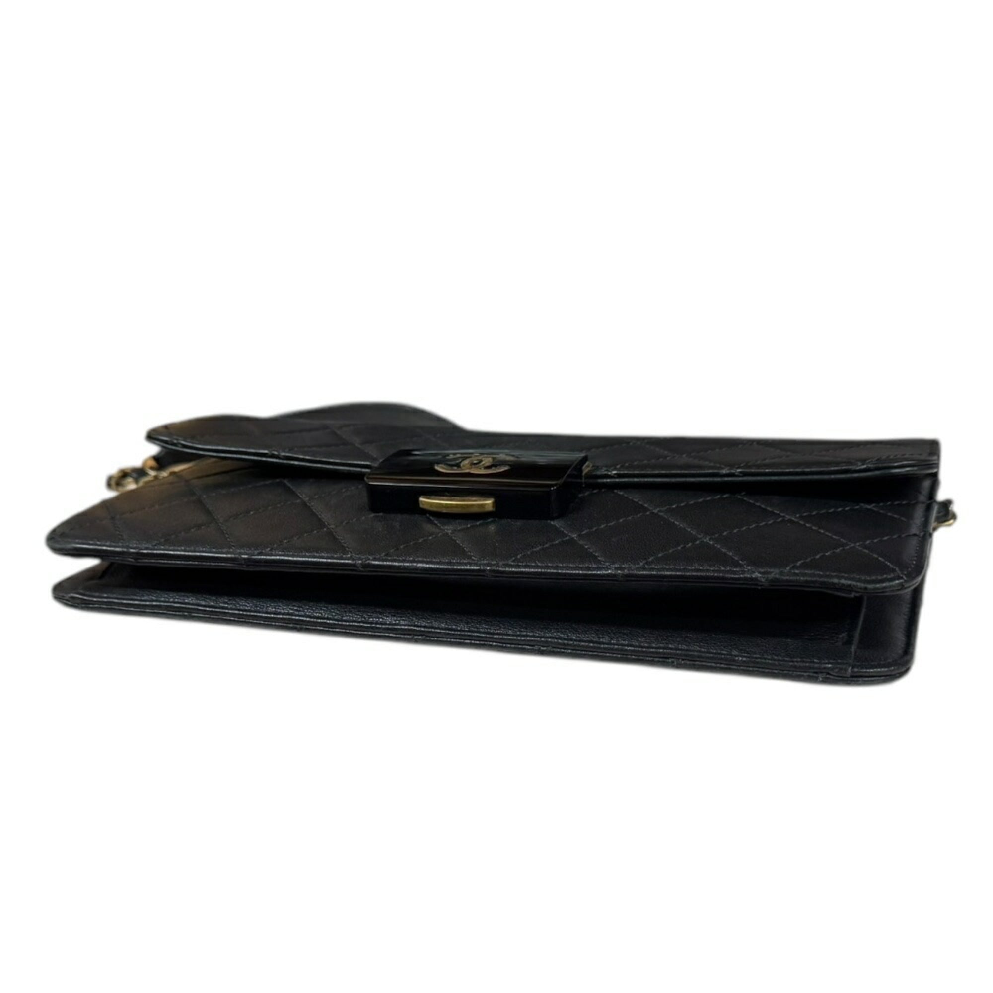 Chanel Black Leather Shoulder Bag