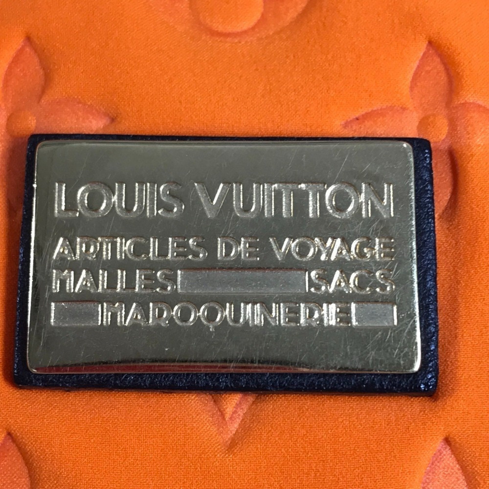 Louis Vuitton Orange Microfiber Shoulder Bag Tote Bag