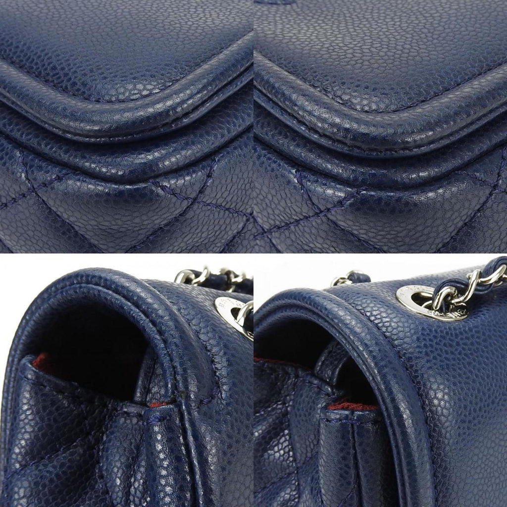 Chanel Matelasse Navy Grained Calfskin Shoulder Bag