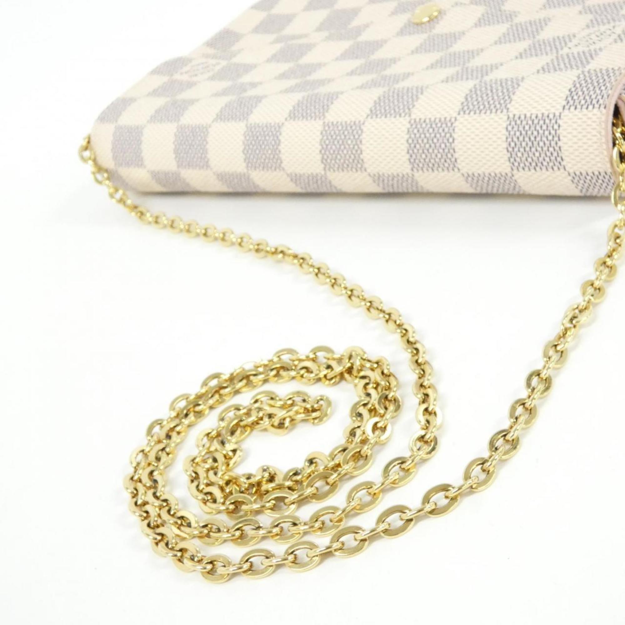 Louis Vuitton Azur Coated Canvas Pochette Pouch Shoulder Bag