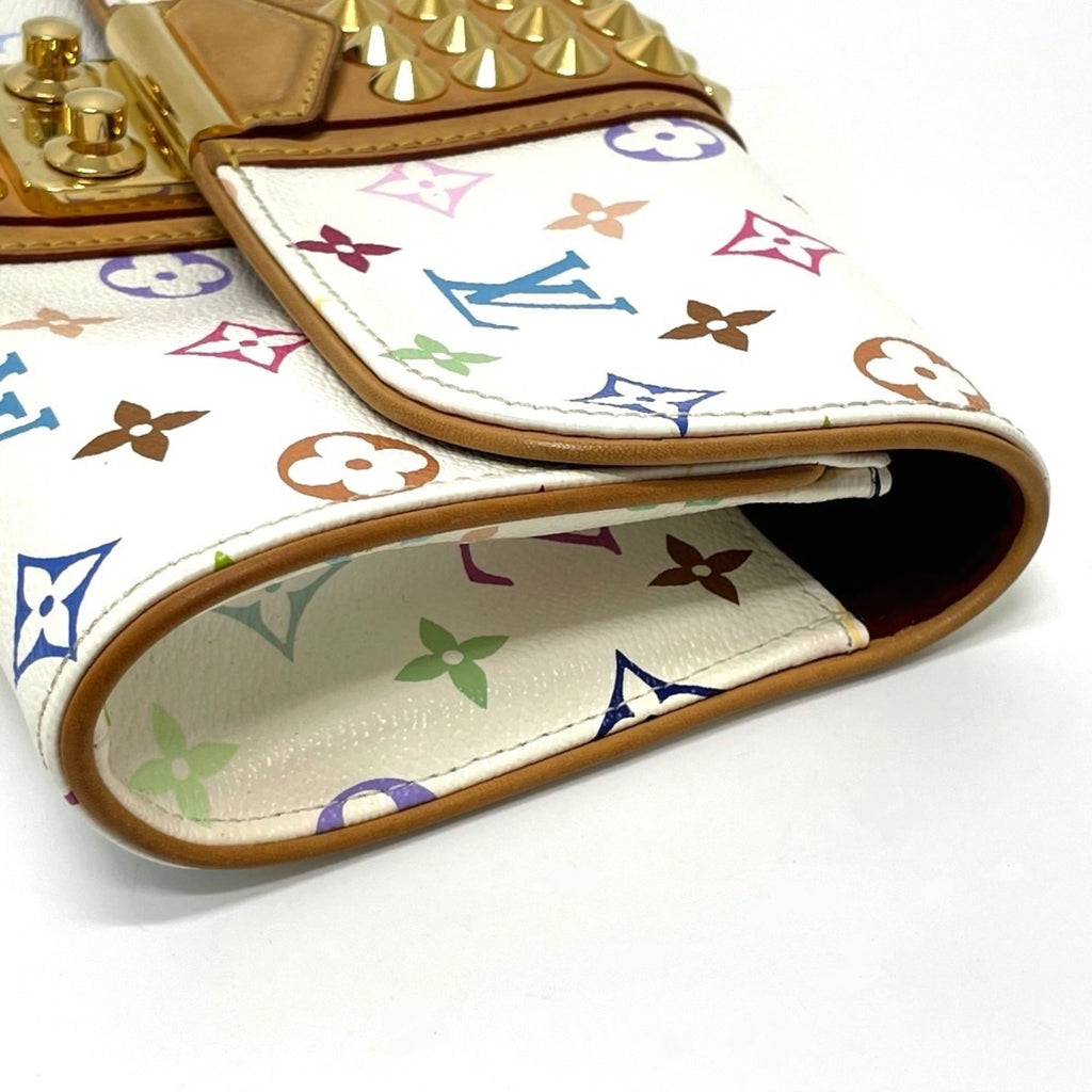 Louis Vuitton Blanc Multi-Color Monogram Multicolore Clutch Bag Pochette