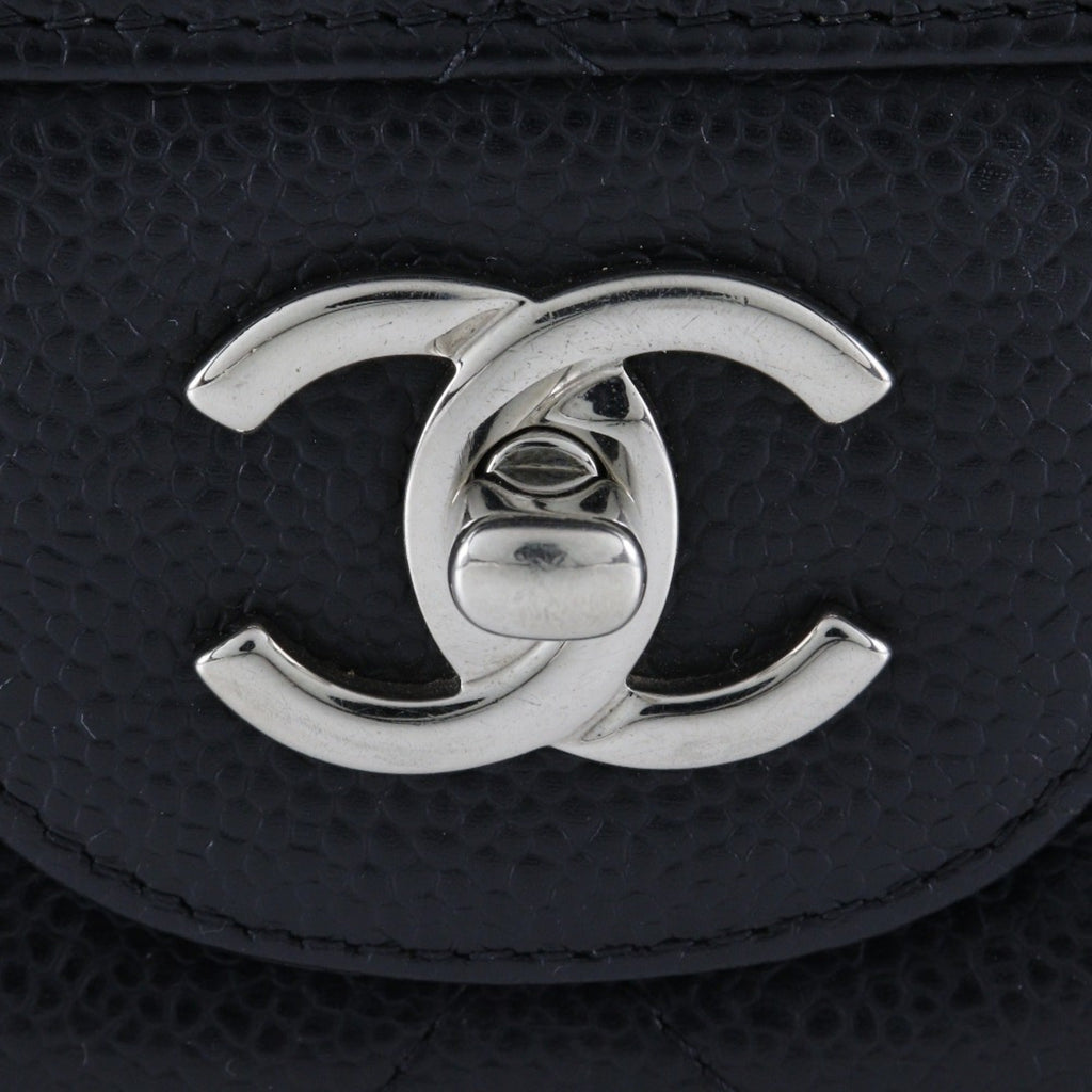 Chanel Black Caviar Leather Shoulder Bag