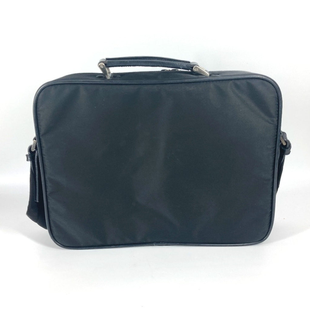 Prada Black Leather Nylon Handbag Shoulder Bag
