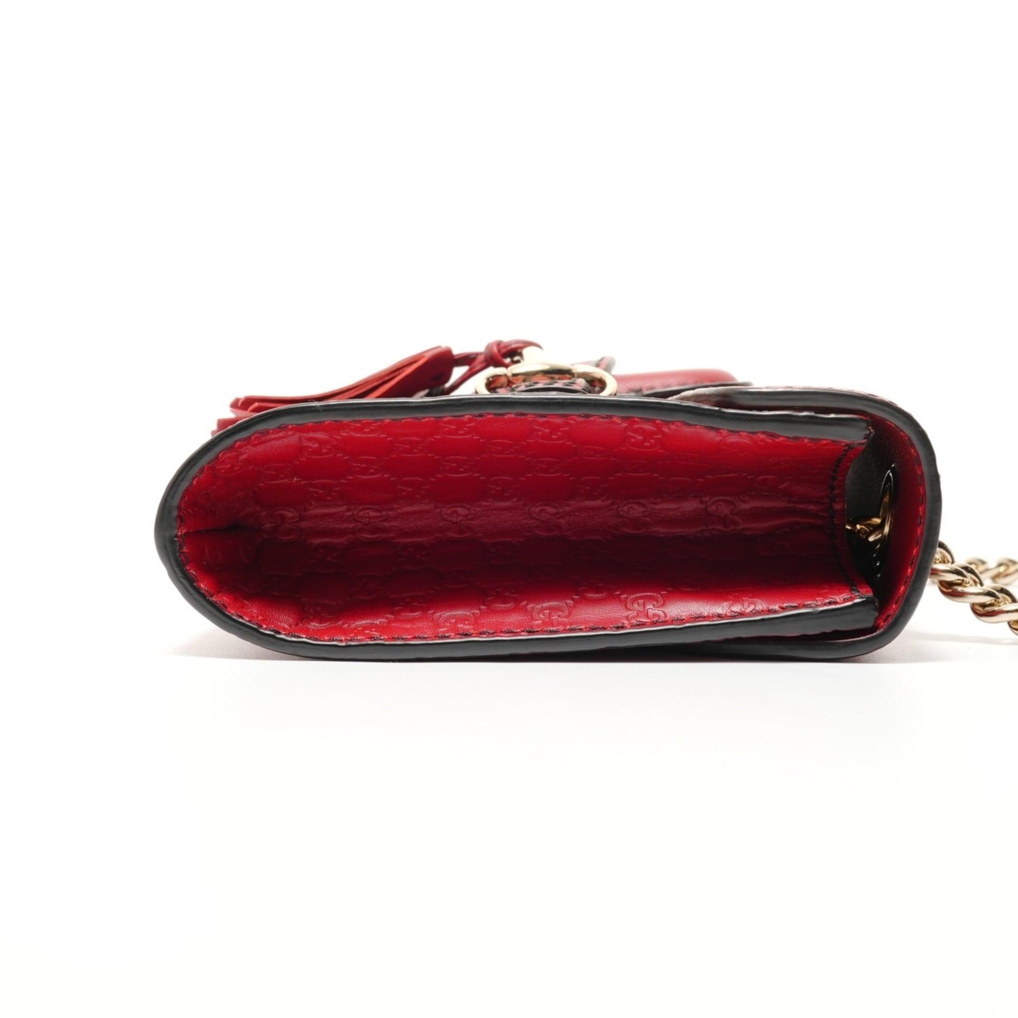 Gucci Microguccissima Red Color Micro Gg Leather Shoulder Bag (Pre-Owned)