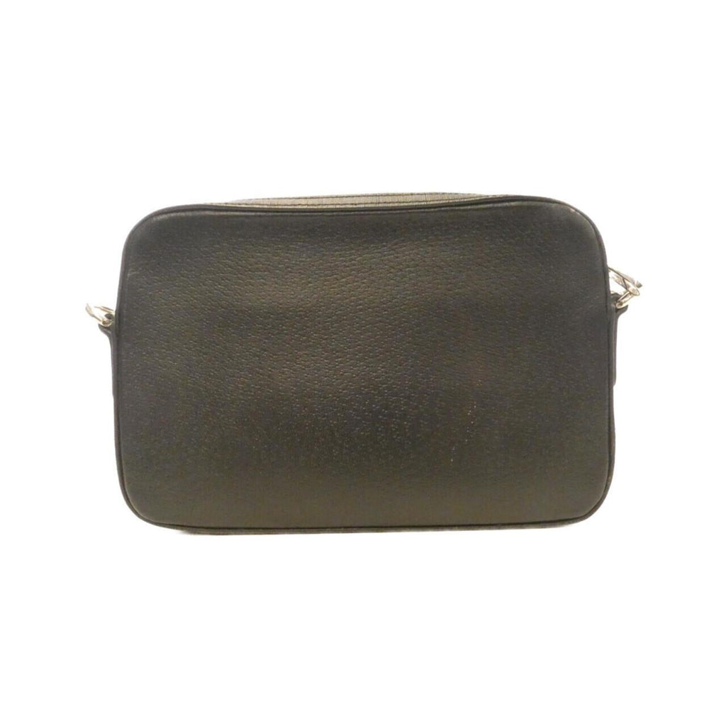 Gucci Black Leather Gg Supreme Shoulder Bag (Pre-Owned)